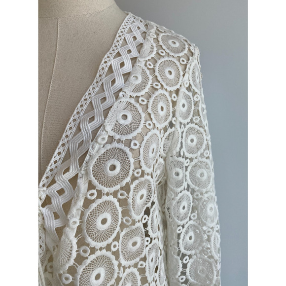Shoshanna Lace Caftan Dress Swim Cover-Up Size Medium M - Picture 6 of 13